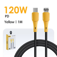 Kabel Data Pengisian Cepat 120W Soft TPE Macaron Charger untuk Ponsel 7 8 Plus X 12 13 14 Pro Max iPad