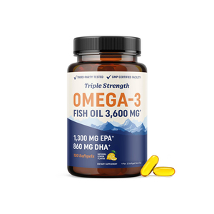 Dầu hạt lanh hữu cơ nóng Omega 3 viên nang 1000mg Ba sức mạnh <span class=keywords><strong>ALA</strong></span> hỗ trợ sức khỏe tim sản xuất thảo dược bổ sung - Product Image 1
