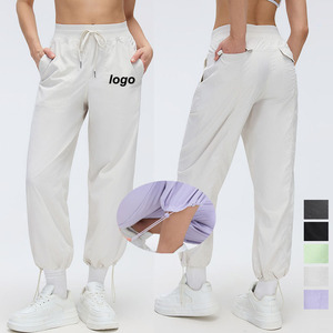 Pantaloni Jogger Larghi Personalizzati da <span class=keywords><strong>Donna</strong></span>, Leggeri con Coulisse e Vita Elastica, Vestibilità Ampia, Stile <span class=keywords><strong>Cargo</strong></span> Casual, Pantaloni Sportivi da Corsa con Tasche Laterali - Product Image 1