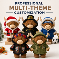 Vache des Highlands en parka |   Peluche personnalisée |   Tenues multi-thèmes |   Fabricant professionnel |   Cadeau de Noël |   Mascotte tendance 2026