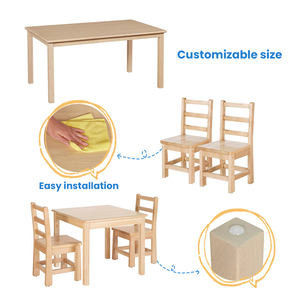 Table et chaises Montessori pour garderie, mobilier d'école <span class=keywords><strong>maternelle</strong></span>, mobilier en bois pour centre d'apprentissage préscolaire, mobilier de <span class=keywords><strong>maternelle</strong></span> Waldorf - Product Image 2