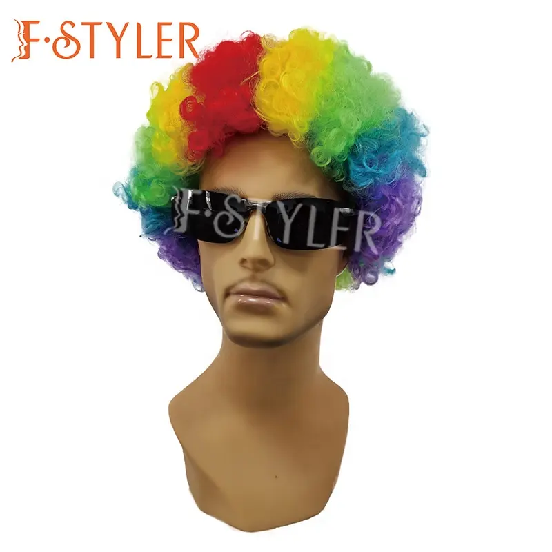 FSTYLER 뜨거운 판매 합성 코스프레 가발 내열 도매 대량 판매 공장 사용자 정의 패션 조정 가능한 의상 가발