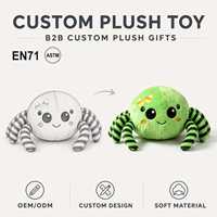 Peluches personnalisées OEM, mignonnes poupées en peluche d'Halloween, jouets en peluche araignée d'Halloween en gros, peluches araignées douces personnalisées en gros