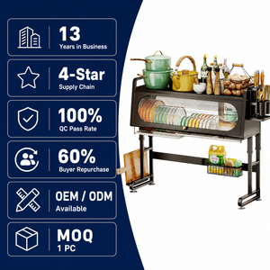 Scolapiatti scorrevole antipolvere da posizionare sopra il lavello con vassoio raccogligocce, porta coltelli e <span class=keywords><strong>organizer</strong></span> da cucina regolabile in acciaio al carbonio - Ordine campione - Product Image 4