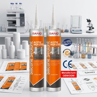 Scellant en silicone acétique personnalisable SANVO pour la construction et le transport, durcissement rapide, certifié CE ISO9001, étiquette privée