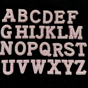 A-Z 26pcs Alphabet Letter Patches Velcro Backpack Pearl <strong>Thermal</strong> Badge DIY Bag Hat Jeans Decor - Product Image 3