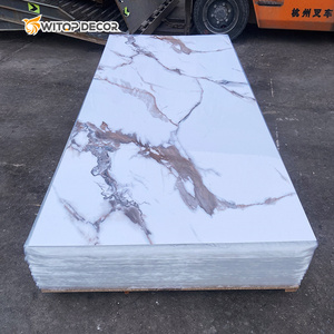 <strong>Marble</strong> Wall Panel 1220*2440mm Interior Decoration Marbling High Glossy PVC Plastic Sheet Carbon Slate <strong>Marble</strong> - Product Image 5