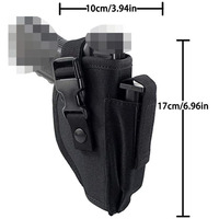 Étui tactique universel en nylon pour arme de poing, dissimulé, IWB OWB, avec clip ceinture, pochette chargeur, pour chasse et tir en extérieur, portable