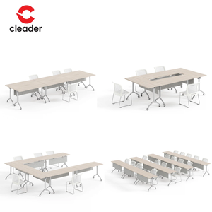 Meeting Modern Folding <strong>Table</strong> Foldable Training <strong>Table</strong> Modular Flip Top Conference <strong>Table</strong> for <strong>Office</strong> and School - Product Image 2