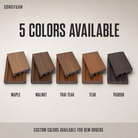 Plancher composite WPC-08 à rainures pleines co-extrudées, résistant à l'usure et imperméable, pour l'extérieur – Vente directe usine