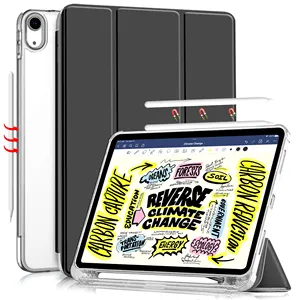 Amazon Hot Sale Transparent Lightweight Tablet iPad Case With Pencil Holder For iPad 10.2"/ 7th/ 8th /9th /Mini 5/6/10th 10.9/11