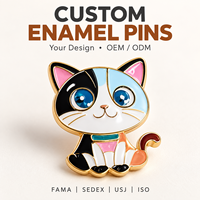 Épingles en émail magnétiques personnalisées avec logo, badges en métal personnalisés avec des animaux de dessin animé pour vêtements et chapeaux