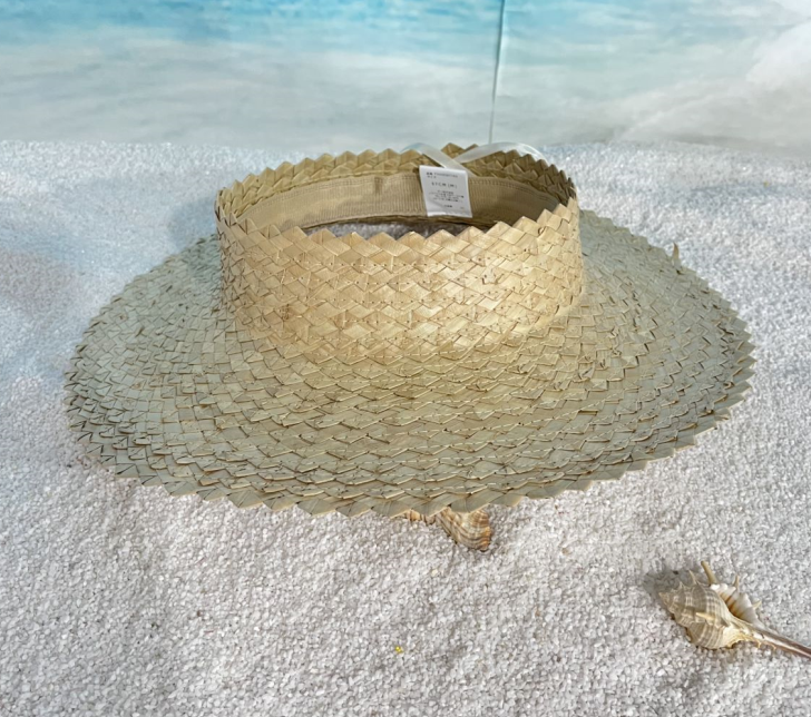 Crownless Papale Lauhala Straw Sun Hat Visor OEM