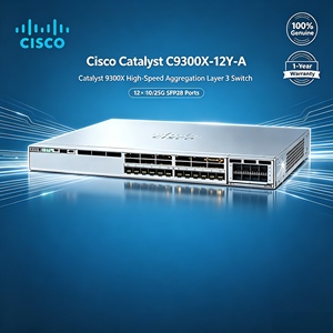 สวิตช์เครือข่ายรุ่น C9300 ซีรีส์ 12 พอร์ต Poe รุ่นดั้งเดิม C9300X-12Y-A - Product Image 1