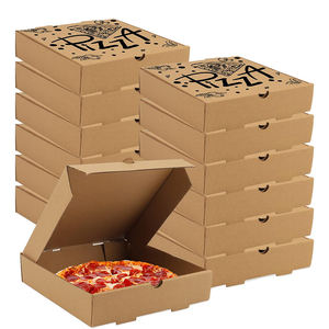 กล่องพิซซ่ากระดาษลูกฟูกขนาด 13 นิ้ว ราคาประหยัด เป็นมิตรกับสิ่งแวดล้อม 33x33 ซม. พิมพ์โลโก้ตามสั่ง - Product Image 3