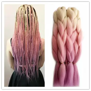 Braiding Hair Extensions Wholesale Price More Than 100 Stock Colors for Crochet Braids Curly Bundle Hair 24"100g Synthetic Jumbo