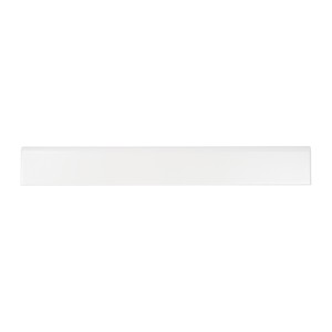 Plinthe en céramique blanche satinée 8x60 cm Bords irréguliers Finition satinée - Product Image 1