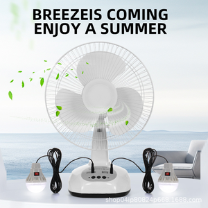 16-Inch Có Thể Sạc Lại Năng Lượng Mặt Trời Fan Dual Power 0.5H Hẹn Giờ 2 Tốc độ 5V USB Sạc 9V Năng Lượng Mặt Trời Bảng Điều Khiển ABS + PP 3-10H Runtime Xách Tay Fan - Product Image 3