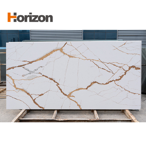 Bán buôn calacatta thạch anh Countertop đá thạch anh slab giá trắng rắn đá nhân tạo bàn slab thạch anh cho nhà bếp - Product Image 1