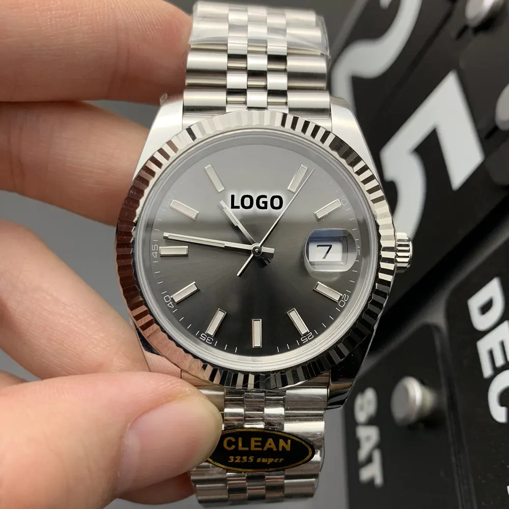 Jam tangan mekanis Super klon otomatis, jam tangan pria pergerakan C VS pabrik 41mm, jam tangan tahan air tanggal baja tahan karat