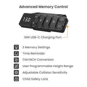 Bàn làm việc đứng điều chỉnh độ cao điện thông minh, thiết kế công thái học, sử dụng mô tơ kép không chổi than 3 cấp độ, tải trọng 180kg, OEM ODM - Product Image 2