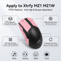 Bande adhésive antidérapante pour souris, compatible avec la souris de jeu Battle Blade 3, couleur unie et motif neige, noir