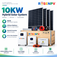 Système solaire hors réseau/hors réseau 8kW 10kW 15kW à prix d'usine, ensemble complet avec batterie au lithium LiFePO4