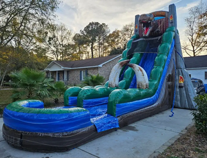 Outdoor 22' Jurassic Rush Dinosaur Water <strong>Slide</strong> <strong>Inflatable</strong> Commercial <strong>Inflatable</strong> <strong>Slides</strong> Huge Water <strong>Slide</strong> with <strong>Pool</strong> for Kids - Product Image 4