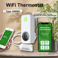 DOMISI KW600 Kiwi Warmer, Termostato Inteligente WiFi para Aire Acondicionado, Válvula Termostática de Mezcla, Humidificador/Deshumidificador Eléctrico