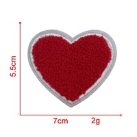 Nouveau patch de broderie coeur Festival tissu Patch vêtements accessoires Chenille brodé Patch