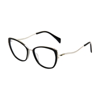 Montura Óptica Cuadrada de Ojo de Gato Retro Personalizada, Ligera, Cómoda, de Alta Gama, para Uso Diario, Unisex