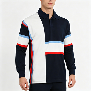 Custom Rugby Wear Vintage Jersey High Quality College <strong>Leavers</strong> Striped Knit Rugby <strong>Shirt</strong> - Product Image 2