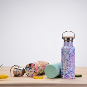 2024 bouteille d'eau en acier inoxydable école en plein air sport large bouche isolé sous vide thermique 17oz flacon bouteille avec couvercle en bambou - Product Image 4