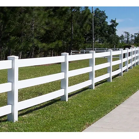 Three Rails Plastic Farm Fence PVC Fence For Horse