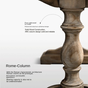 Tavolo da Pranzo Commerciale Rettangolare <span class=keywords><strong>in</strong></span> <span class=keywords><strong>Legno</strong></span> Massello Stile Retrò Americano Country, Finitura Anticata Silenziosa, per Ristorante - Product Image 3
