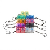Porte-clés transparent en forme de touche de clavier, pendentif anti-stress à presser, breloque de sac à dos en plastique, couleur personnalisée