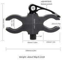 Support de fixation universel pour lampe torche à tube rond haute dureté, clip de fixation pour laser tactique, support de montage