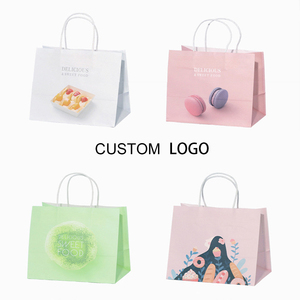 Custom Wholesale Cute Cartoon Senior Children <b>Gift</b> <b>Bag</b> Kraft Paper Tote Packaging <b>Bags</b> With Colorful Handle - Product Image 5