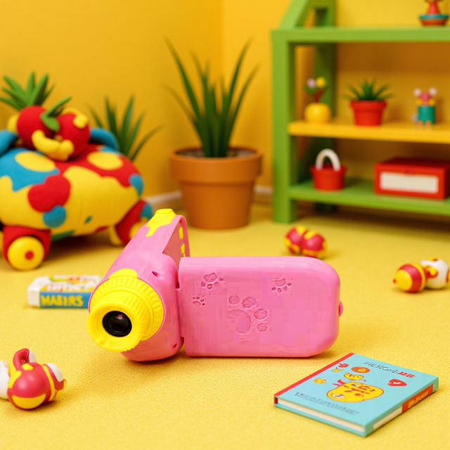 Children's DV Digital Camera Camcorder Toy with CMOS Sensor 2-inch Screen 4x Optical Zoom-Baby Birthday Gift