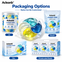 Capsules de lessive écologiques à 4 compartiments pour tous types de liquides |   Élimination des taches + Soin des couleurs + Adoucissant + Parfum + Antibactérien |   10X