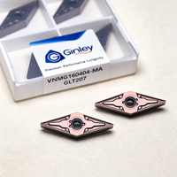 Plaquettes de tournage CNC en carbure de tungstène VNMG160404/VNMG160408, fabricant OEM, revêtement en carbure de titane/nitride de titane, HRC40-60