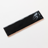 Nouvelle conception de carreaux de céramique autocollants noir et blanc 50x200mm pour crédence de salle de bain, mur et sol