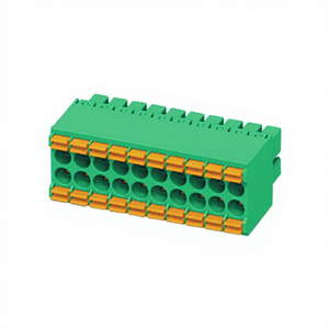 KF2EDGKS-3.5-2P 300V 8A 2-Pin Green/Orange 28-16AWG 8-9mm Pitch Plug-In <b>Terminal</b> Block With Spring Connection - Product Image 1
