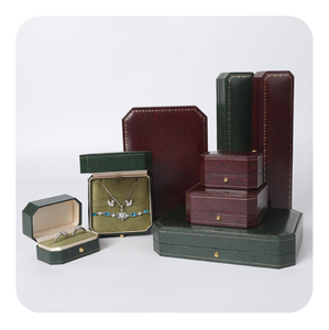 Luxury Octagonal <b>Jewelry</b> Packaging <b>Box</b> With Gold <b>Stitch</b> Soft Suede Lining Multi Sizes Custom Logo <b>Jewelry</b> Storage <b>Box</b> - Product Image 2