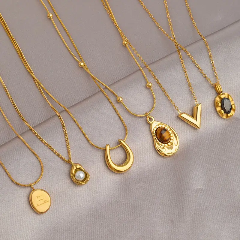 Valentine đồ trang sức Opal Vòng cổ hướng dương thép không gỉ khắc vỏ mặt dây chuyền vòng cổ cho phụ nữ người đàn ông đồ trang sức thời trang