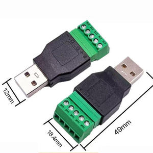 USB 2.0 Type Male Female Turn Terminal USB Turn Terminal Éviter Les Bouchons De Soudage Mâle Femelle Tête Connecteur Nylon Cuivre Contacts - Product Image 5