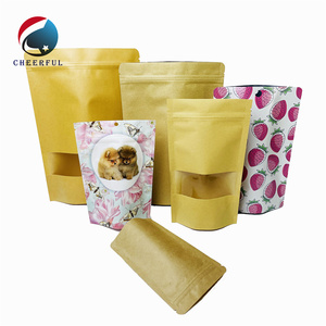 Bolsa de Papel Kraft Marrón con Fondo Plano y Cierre de Cremallera, Bolsa de Papel Kraft Termosellable para Granos, Nueces, Arroz, Especias, Anís Estrellado, Pimienta - Product Image 5