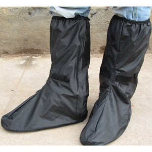 Buena calidad PVC reutilizable Anti-deslizamiento de los hombres de la motocicleta de alta superior impermeable de PVC cubiertas de zapatos al aire libre chanclos para la lluvia - Product Image 2