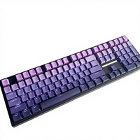 Différentes versions Gradient Gray/Blue/Green/Red Keycaps Top Light Transmitting PBT Material OEM Profile for Mx Mechanical Keyboard