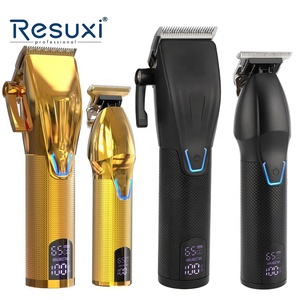 Resuxi LM-2027 <span class=keywords><strong>Tagliacapelli</strong></span> Professionale per <span class=keywords><strong>Uomo</strong></span>, Wireless, Silenzioso, Set da 2 Pezzi - Product Image 2